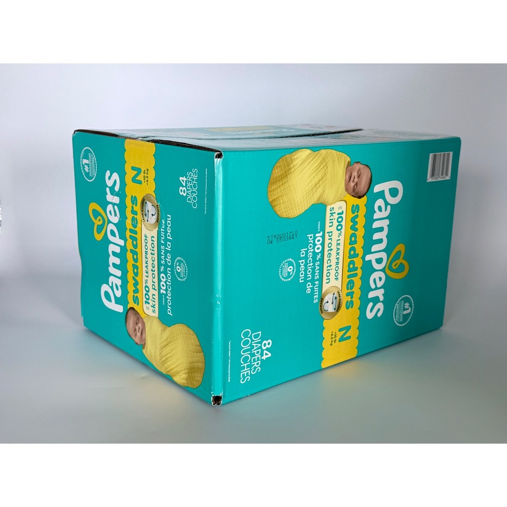 Pampers Swaddlers Newborn Diapers Size N 84 Count Up to 10 lb Baby Disposable - Picture 5 of 5